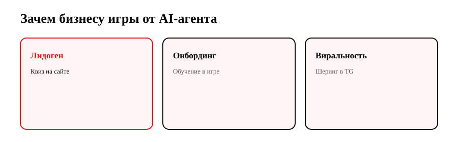 Зачем бизнесу игры от AI-агента: лидоген, онбординг, виральность